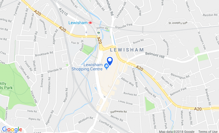 Getting to Lewisham Shopping Centre - map